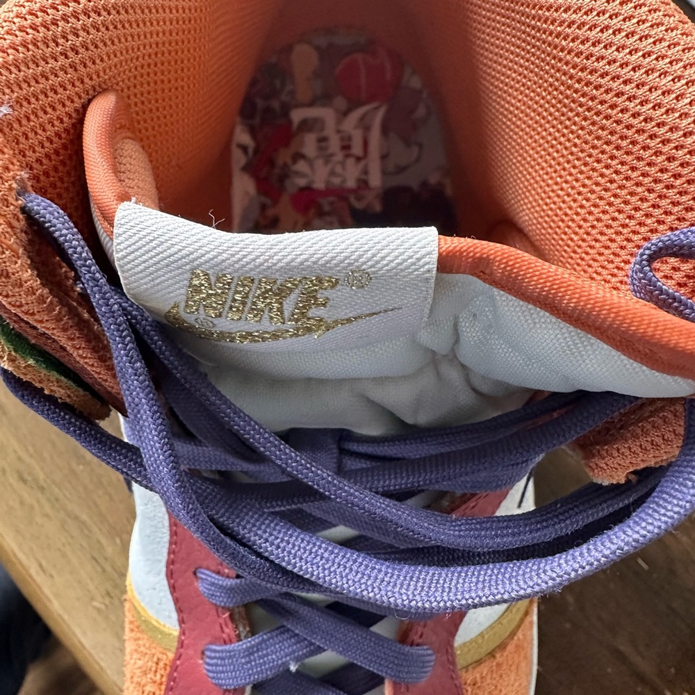 Nike Kids' Orange and Purple Sneakers - Picture 6 of 9